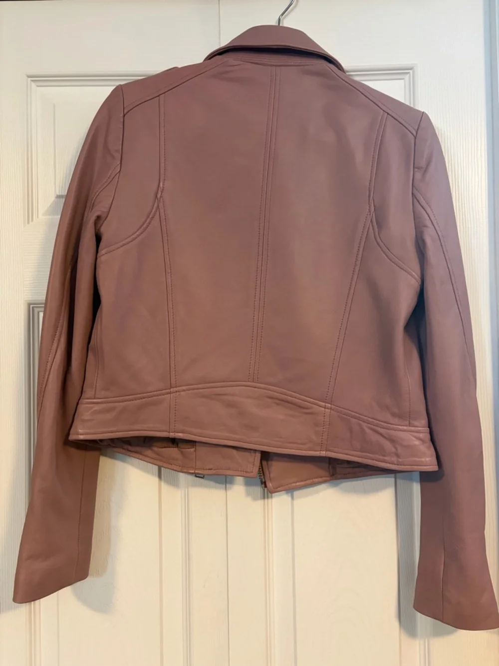 Lamarque Donna Dusty Rose Leather Moto Jacket - never worn. - Picture 2 of 2